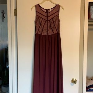 NWOT Maroon Floor Length Dress